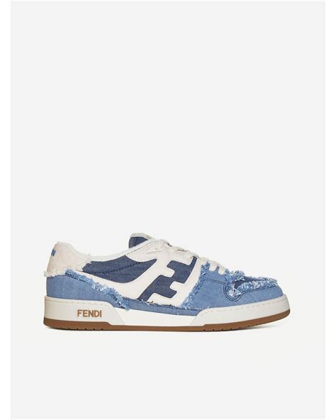 fendi men's sneakers|fendi denim sneakers.